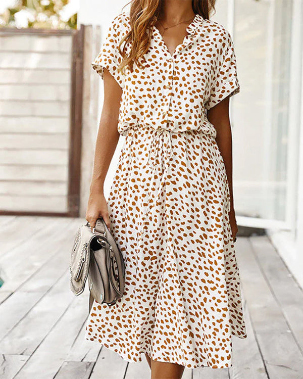 Clara® | Midi polka dot dress