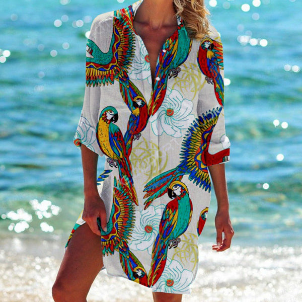 Celia® | Shirt dress with tropical print