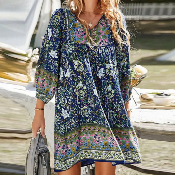 Amelia - Women's Vintage Bohemian Dress