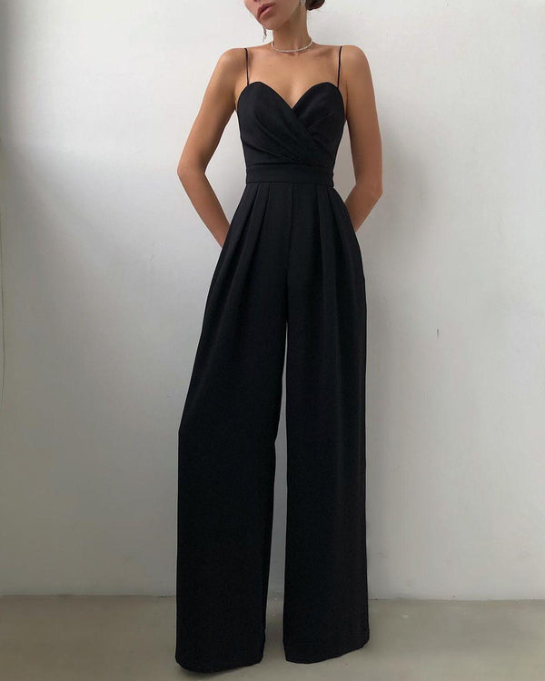 Maria® | Minimalist Straight Waist Jumpsuit with Mopping Detail