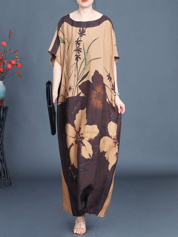 Catalina® | Women Summer Artsy Flower Colorblock Maxi Dress