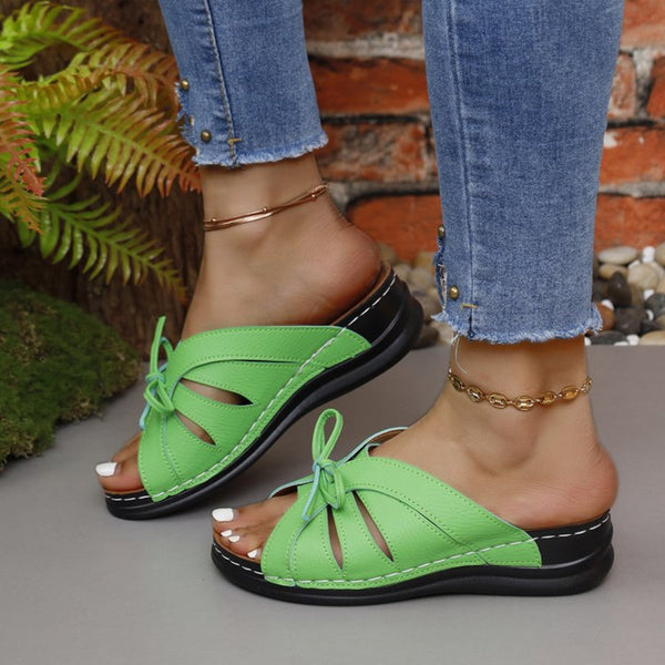 Willow® | Tied Open Toe Low Heel Sandals