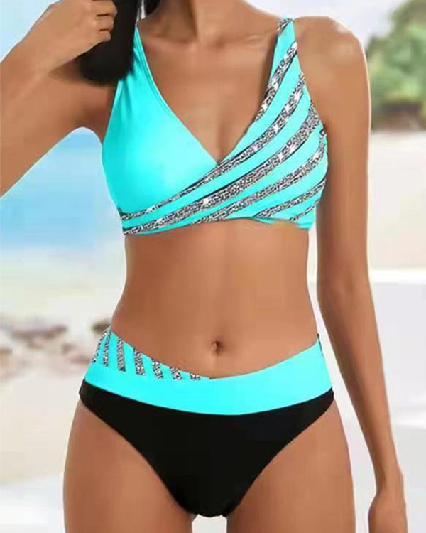 Anne® | Striped bikini set with print