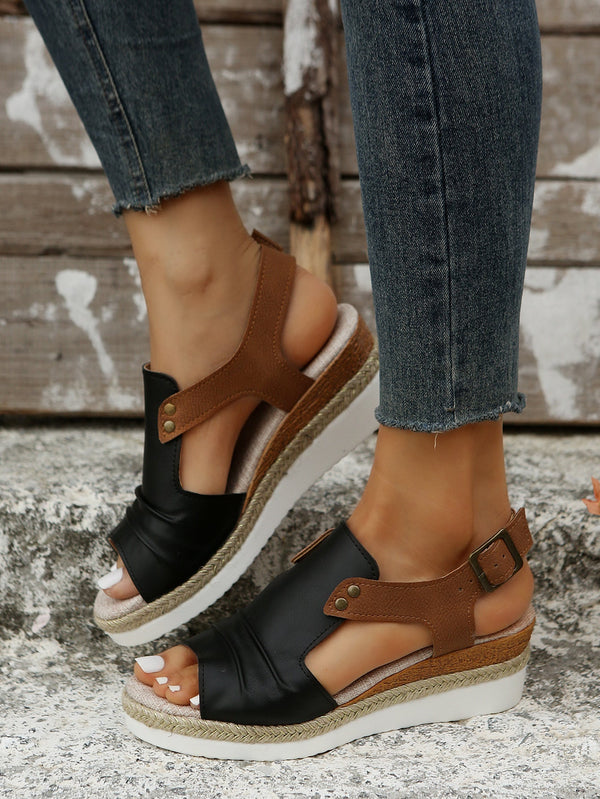 Ariyah® | Casual Slip-On Platform Peep-toe Sandals