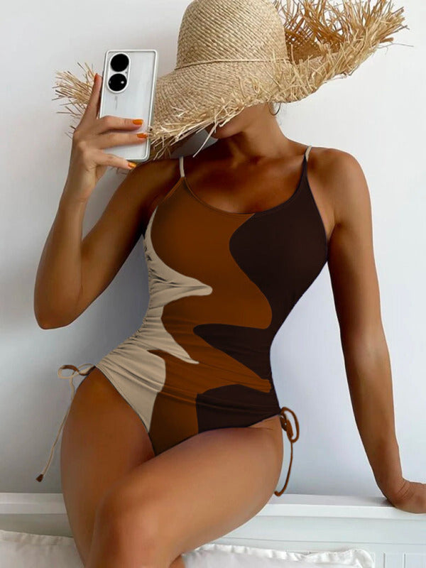 One Piece Bikini- Bask in the Sun: Enjoy Your Water Sports and Occasions with Our Removable Padded One Piece Bikini- - Pekosa Women Clothing