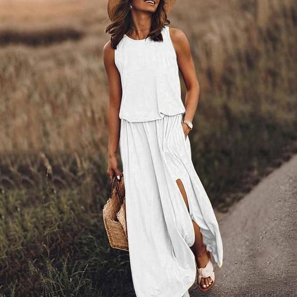 Amelia® | Relaxed white maxi dress