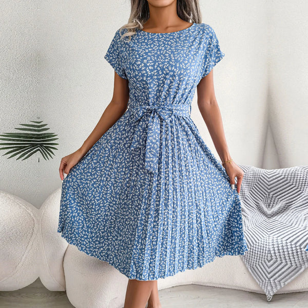 Clara® | Blue floral pattern summer dress