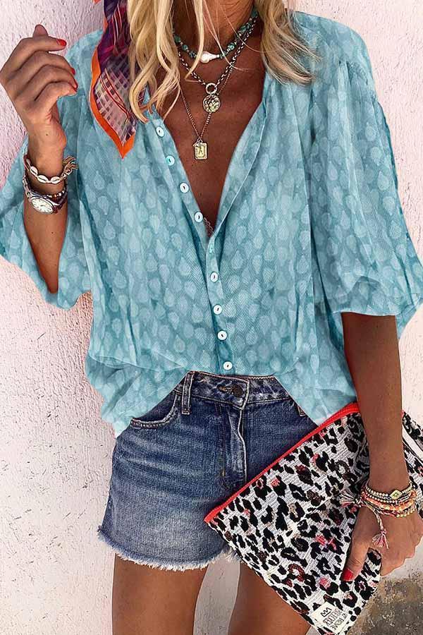 Rosie® | Solid Color Button Loose Shirt 4 Colors