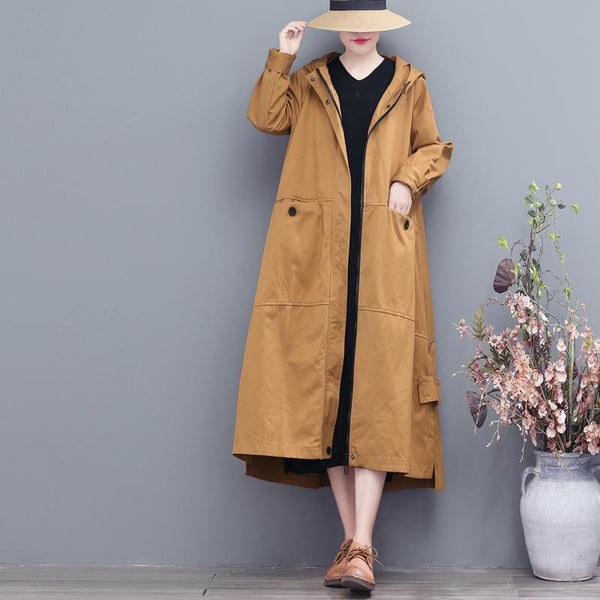 Autumn Women Retro Loose Casual Windbreaker Coat