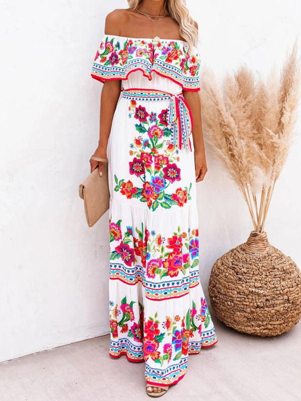 Idelle® | Off-the-Shoulder Floral Maxi Dress