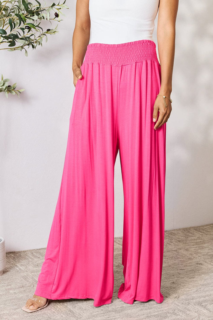 The802Gypsy pants ❤GYPSY-Double Take-Wide Waistband Wide Leg Pants