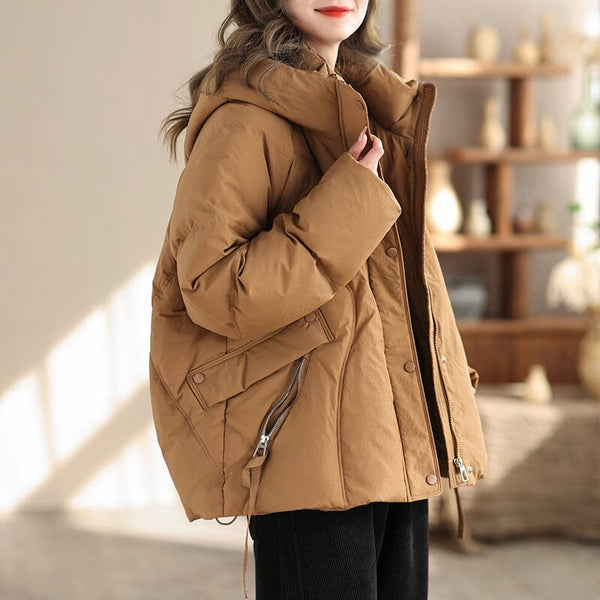 Women Winter Stylish Casual Hooded Down Coat