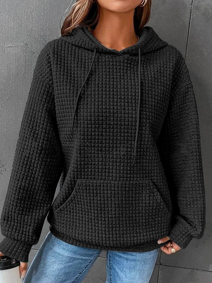 Hoodies - Casual Loose Solid Pullover Hoody - MsDressly